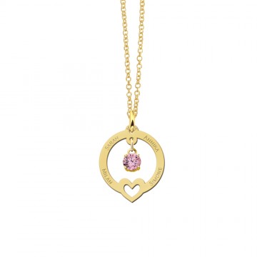 2 gouden familieketting met eigen tekst