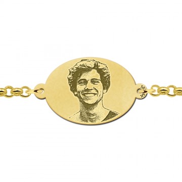 2 gouden foto armband ovaal