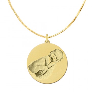 2 gouden foto hanger rond