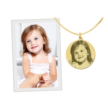 2 gouden hangertje met foto rond