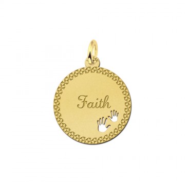 2 gouden hangertje met twee handjes