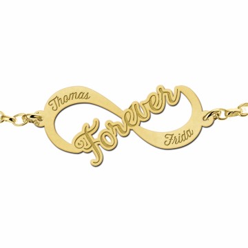 2 gouden infinity armband forever