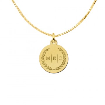 2 gouden ketting met drie initialen