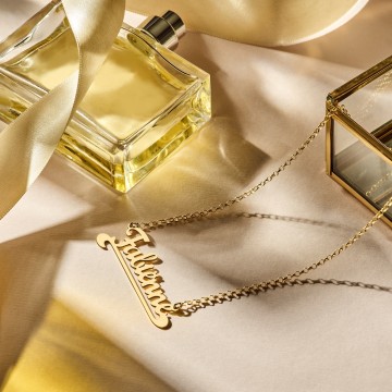 2 gouden ketting met naam model fabienne