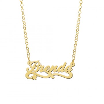 2 gouden kinder naamketting model brenda