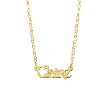 2 gouden kinder naamketting model claire