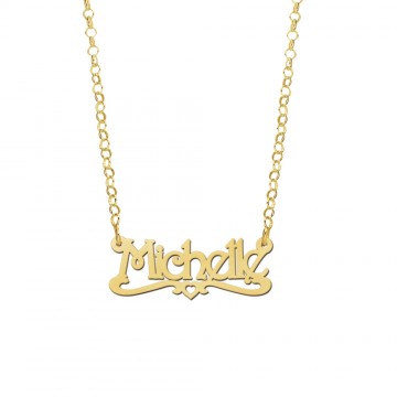 2 gouden kinder naamketting model michelle