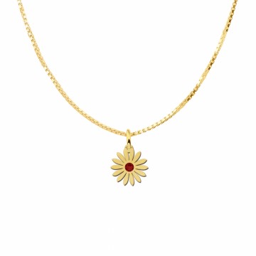 2 gouden madelief met geboortesteen