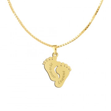 2 gouden mama sieraad voetjes