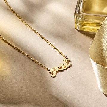 2 gouden naamketting initialen met hart