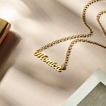 2 gouden naamketting model monica