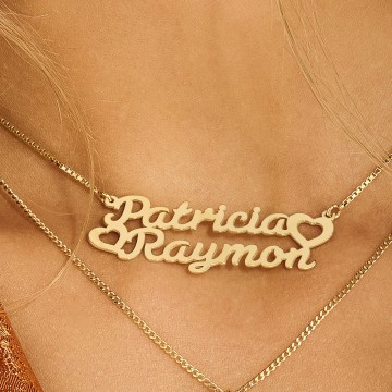 2 gouden naamketting model patriciaraymon