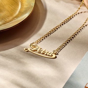 2 gouden naamketting model petra