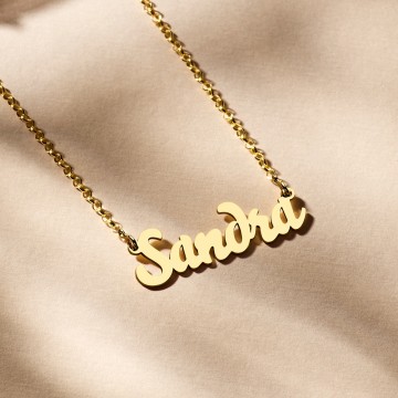 2 gouden naamketting model sandra