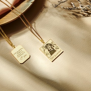 2 gouden polaroid fotohanger met eigen tekst