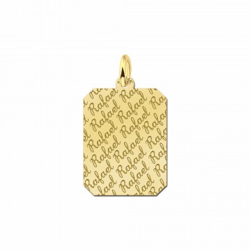 2 hanger van goud met naamgravure