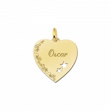 2 hart cadeau met bloemrand