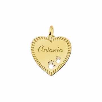 2 hart met naam en rand