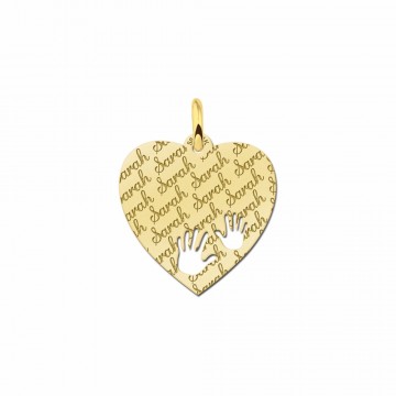 2 hart met naam gravure