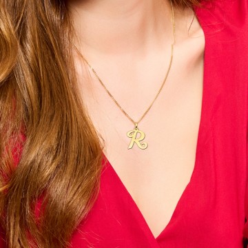 2 initial ketting goud