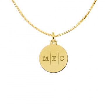 2 initial ketting van goud met drie letters