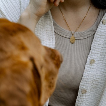 2 personaliseerde gouden honden naamketting jack russel terrier