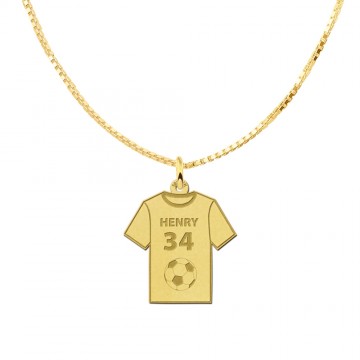 2 sporthanger voetbalshirt goud