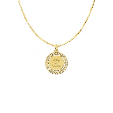 2 vintage hanger met sierlijke rand en gravure in goud