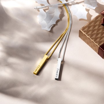 3 bar ketting van goud