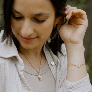 3 gouden armband met gravure english cocker spaniel