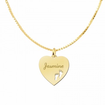 3 gouden hart met voetjes