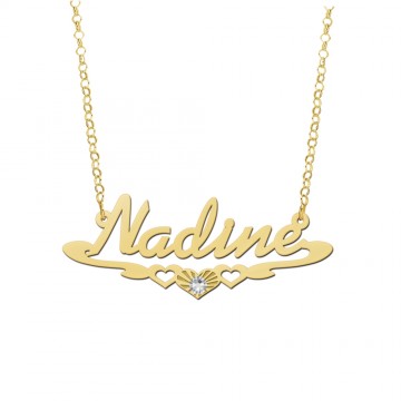 3 gouden ketting met naam model nadine