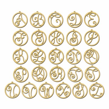 3 gouden letter hanger sierletter