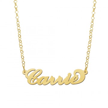 3 gouden naamketting carrie style