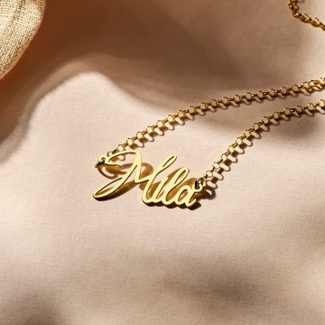 3 gouden naamketting model mila