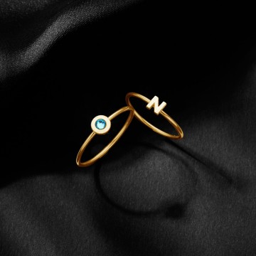 3 gouden ring letter