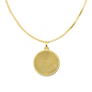 3 gouden sieraad vingerafdruk rond