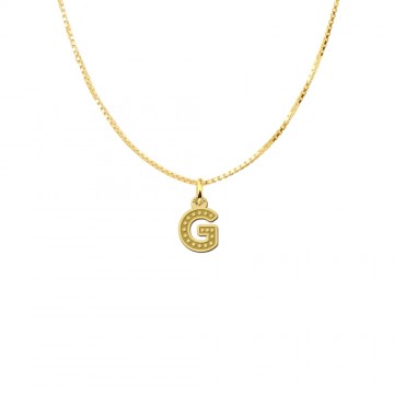 3 initial hanger goud gravure klein