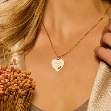 4 goud hart met 2 hartjes