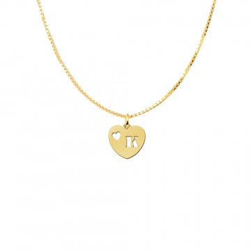 4 gouden letter hanger hart