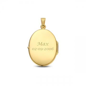 4 gouden medaillon ovaaltje met beschermengel