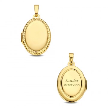 4 gouden ovaal medaillon met ornamenten