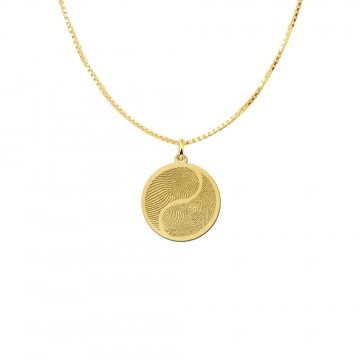 4 gouden vingerafdruk sieraad yin yang