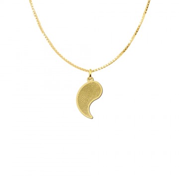 4 gouden vingerafdruk vriendschapsketting yin yang
