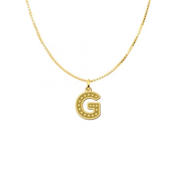 4 initial hanger goud gravure