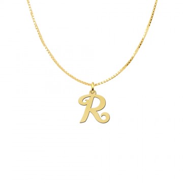 5 initial ketting goud