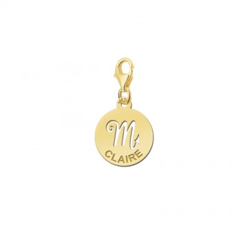 Bedeltje met naam zodiac schorpioen