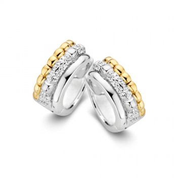 Creool zilver goud zirkonia 9518 1 g