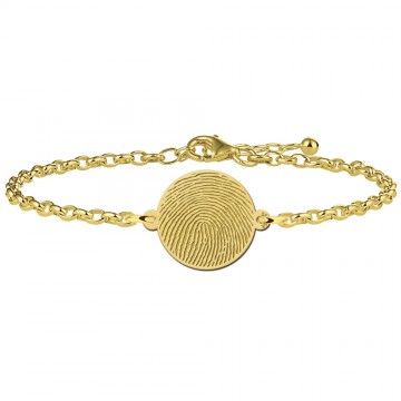 Gouden armband met vingerafdruk rondje