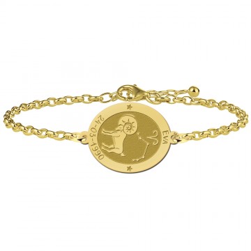 Gouden armband sterrenbeeld ovaal ram